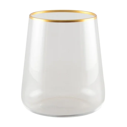 Set bicchieri acqua con bordo oro opaco